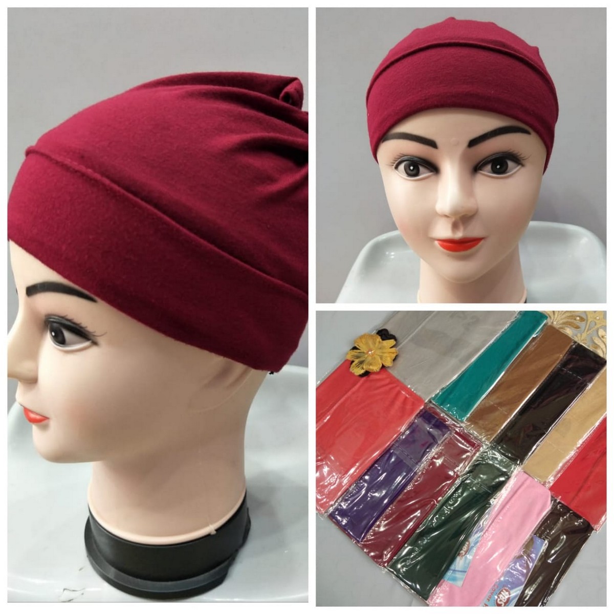Plain Muslim Hijab Cap for girls 