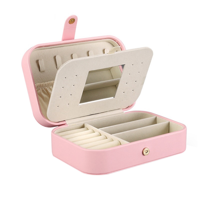 Portable Jewelry Storage Box With Detachable Partition
