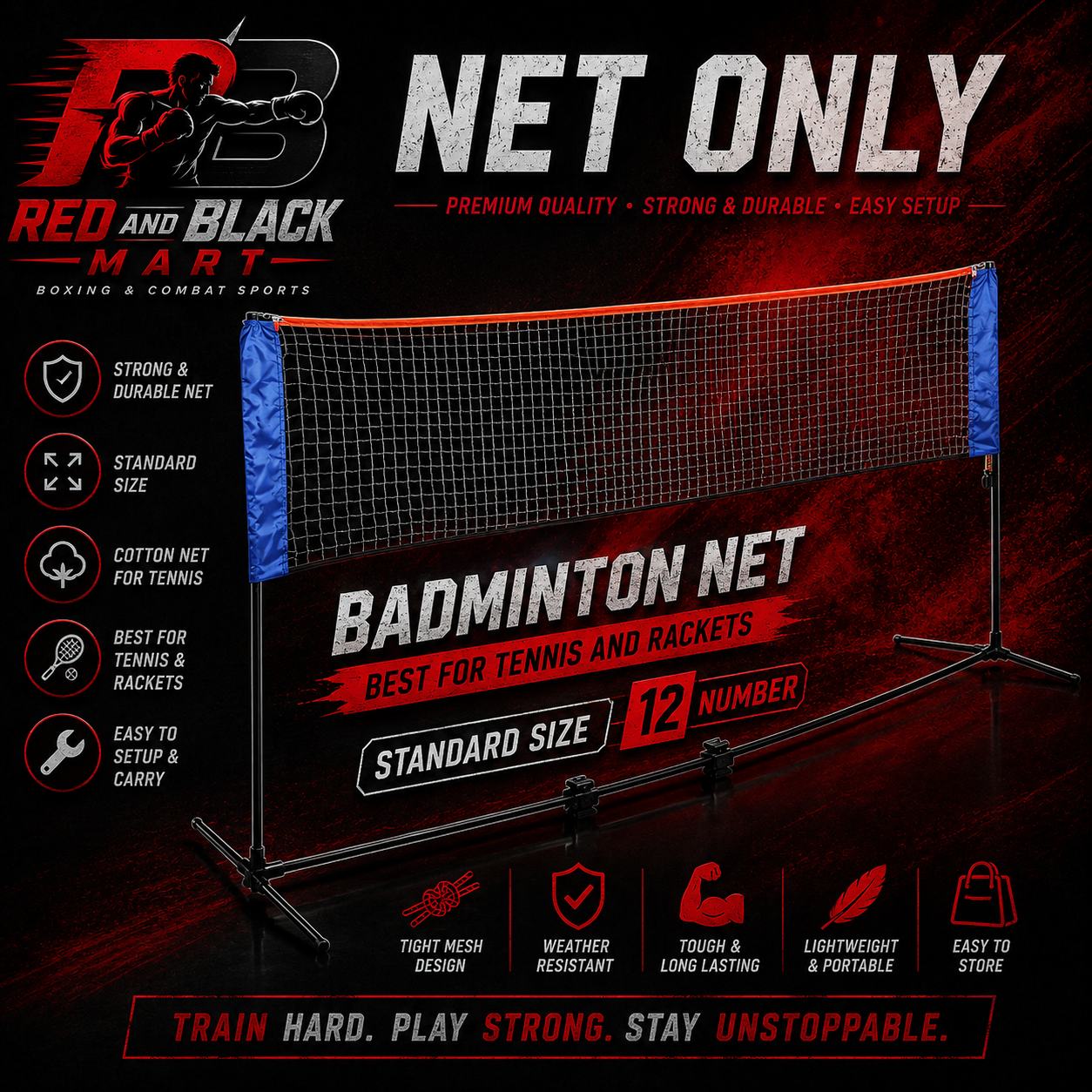 Badminton Net best for Tennis and Rackets - Standard size