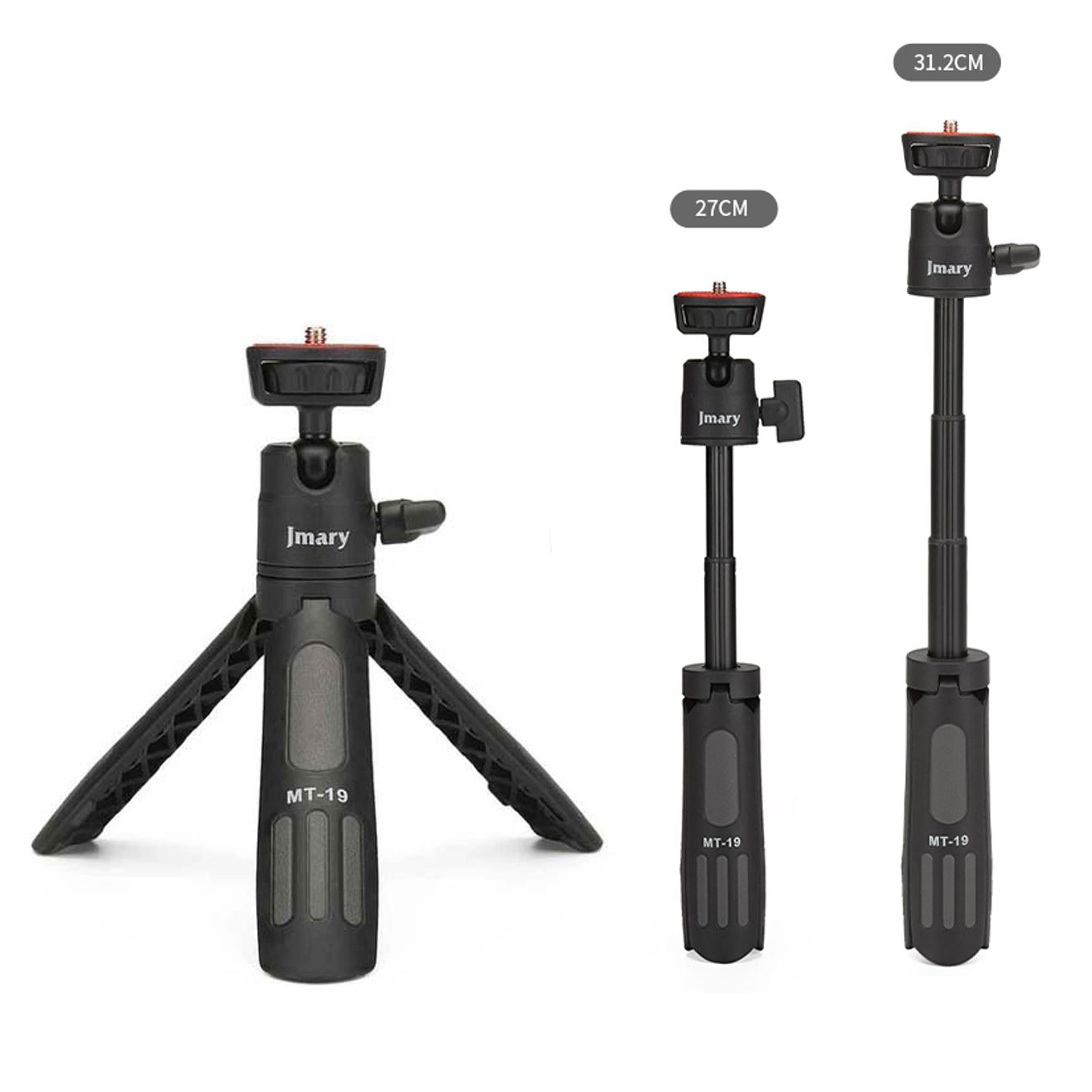 Jmary MT-19 – Table Top Mini Portable Extendable Tripod Stand for Mobile Phones and DSLR & Digital Cameras MT 19