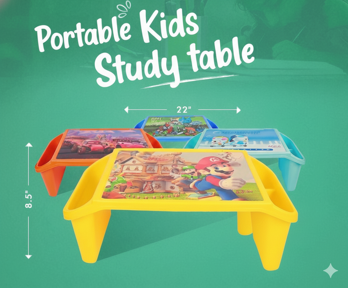 Studyee Drawing Table Kids 3-in-1 Study & Drawing Table – Multipurpose Portable Desk for Kids ...