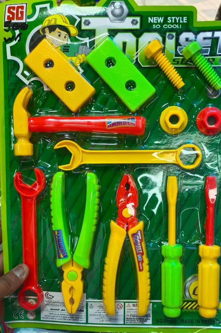 Tool Set Toy 13 Pieces For 3 Plus Old Kids Plastic Playing Activity Set Boys Construction Role Play Educational Learning Kit