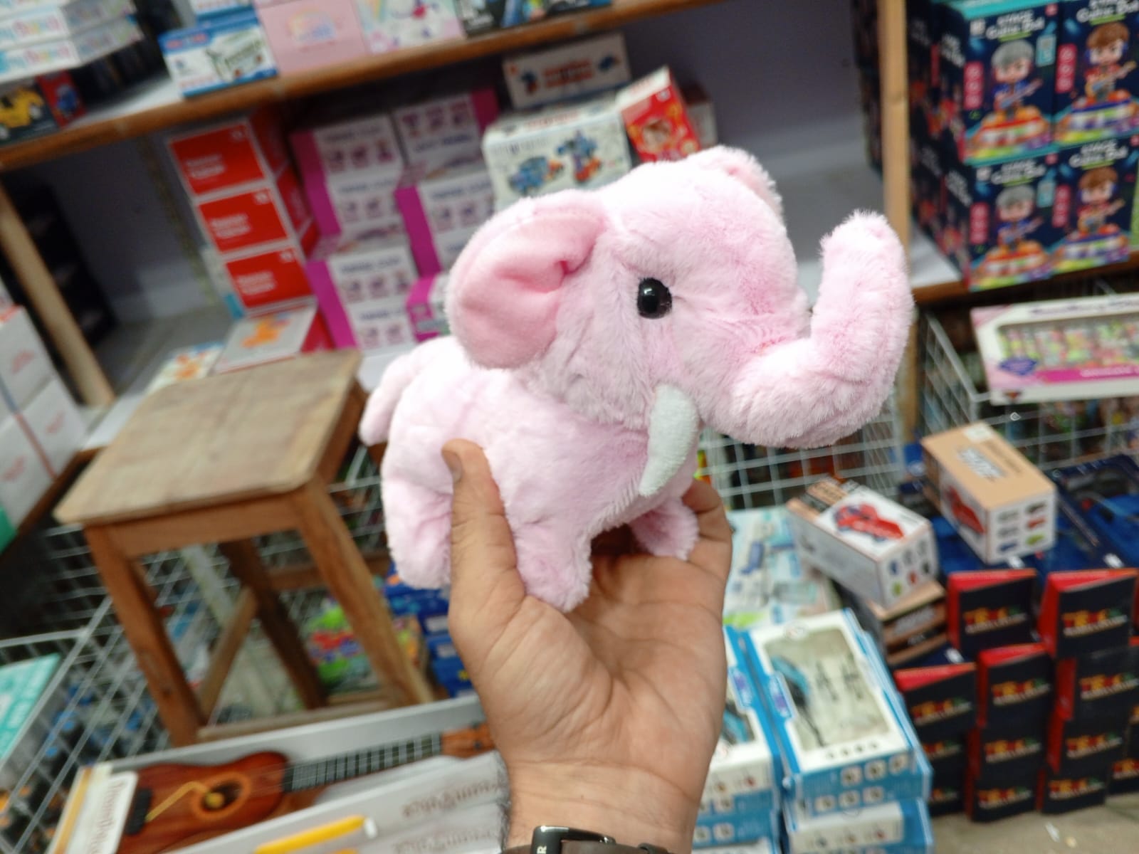 Plush Elephant Toy Walking with Music & Light Battery Operated Kids Toy