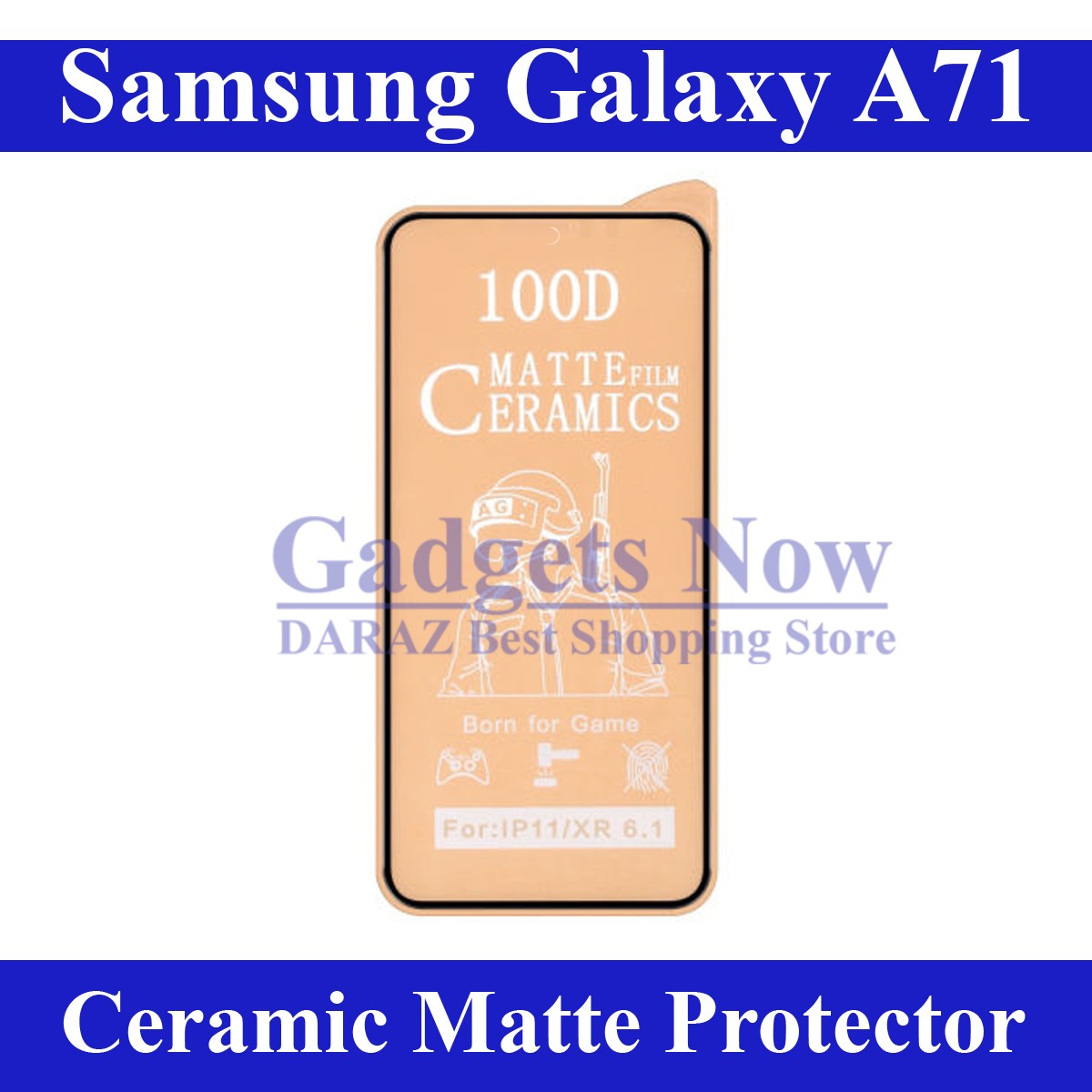 Samsung Galaxy A71 Ceramic matte unbreakable antishock hybrid film 9D/11D/21D temper Fiber sheet glass for Samsung Galaxy A71 price in Pakistan