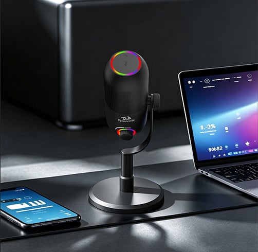 Redragon GM308 SONAR RGB USB Gaming Microphone with Cardioid Polar Pattern Touch Button ANC 16 430c0049e5d674c308b27b6ec1f68940