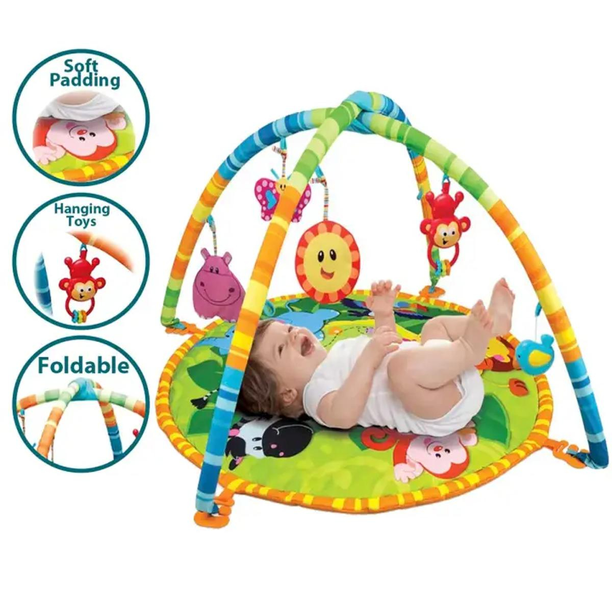 Baby Walker 3 in 1 - Newborn Baby Toddler Activity Play Gym Piano Fitness Rack Mat 3 in 1 by Huanger Activity Gym & Playmats