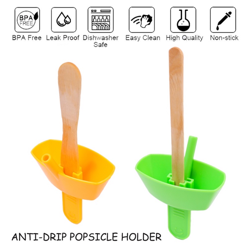 4-Pack Popsicle Holders With Straws - Mess Free Frozen Treat Catchers For Kids & Adults