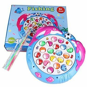  IPIDIPI TOYS Fishing Game Play Set - 21 Fish, 4 Poles, Rotating  Board On-Off Music Switch - Family Board Game, Toy for Kids and Toddlers  Age 3 4 5 6 7 and Up : Toys & Games