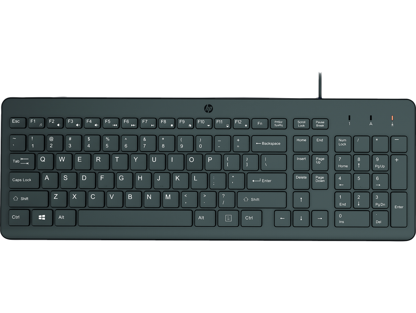 HP Wired Keyboard Reliable Typing Performance Durable Build For Everyday Typing Responsive Key Feedback For Gaming and Work
