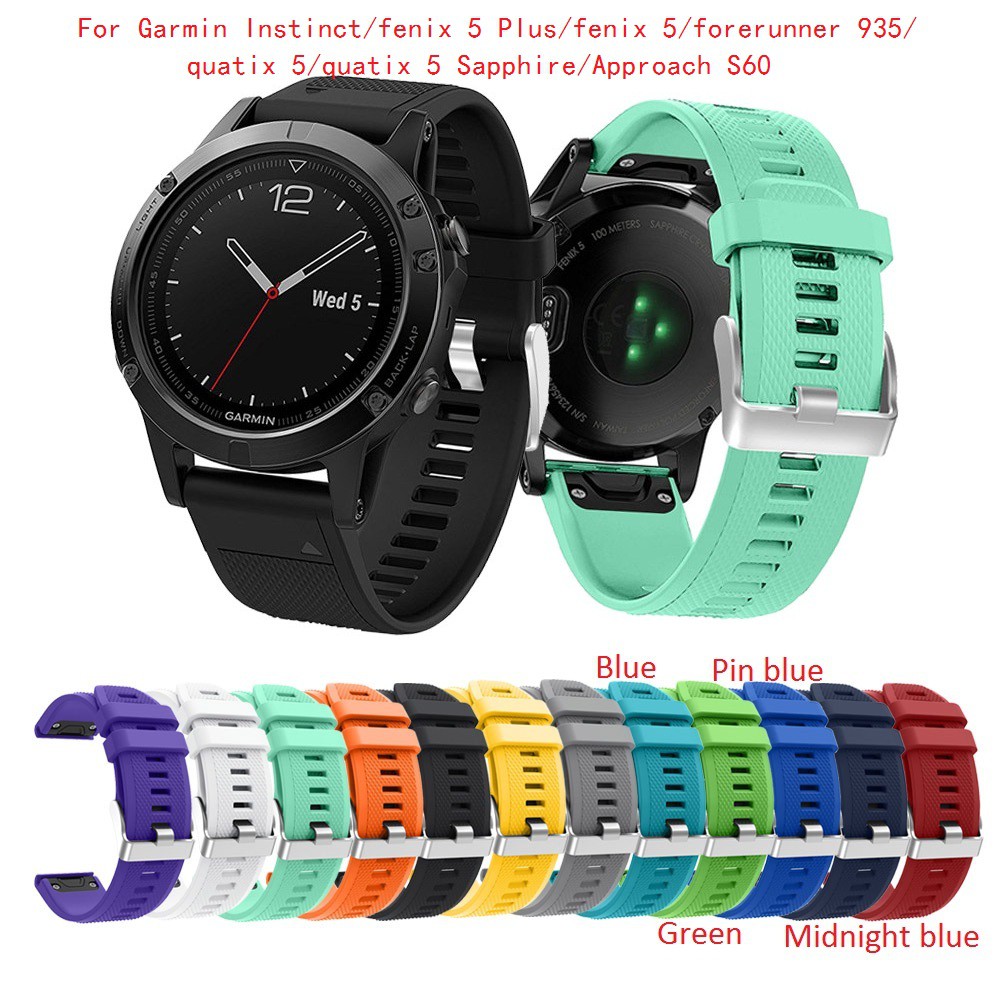For Garmin Instinct/Fenix 5/5 Plus/Forerunner 935/quatix 5/Approach S60  Watch Band Strap Bracelet 22mm: Buy Online at Best Prices in Pakistan |  Daraz.pk