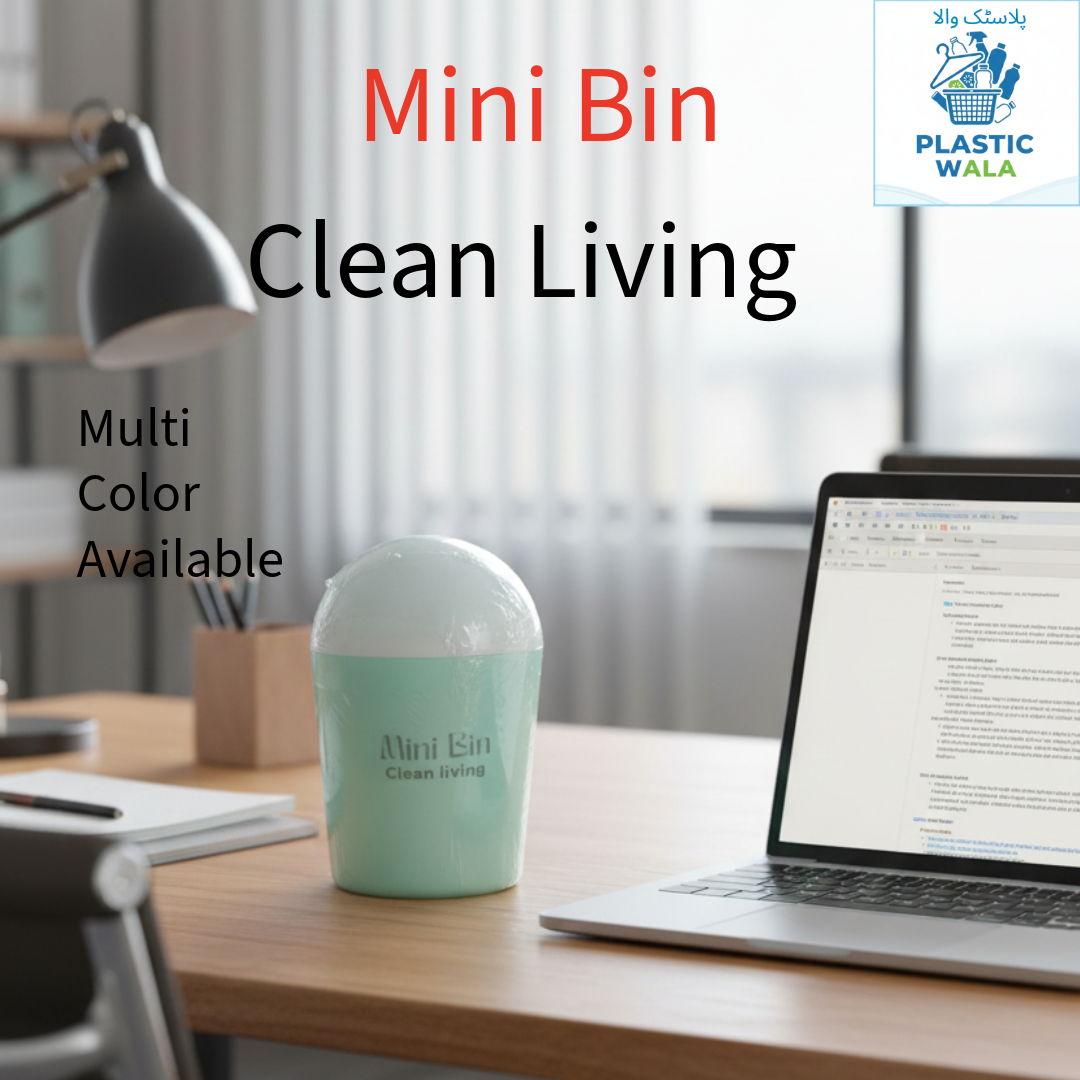 Mini Dustbin with Shake Lid For Room  Compact & Stylish Waste Bin for Home, Office, Kitchen, Car, Study Table & Bathroom Use  Multicolor