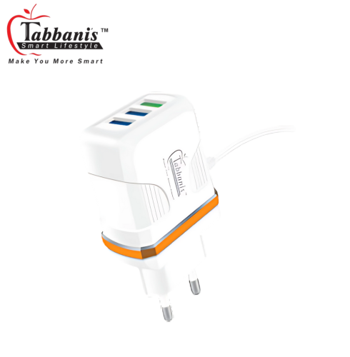 Tabbanis 3 USB Port CH-031 Fast Charger For All Mobile Phones - Mobile Charger
