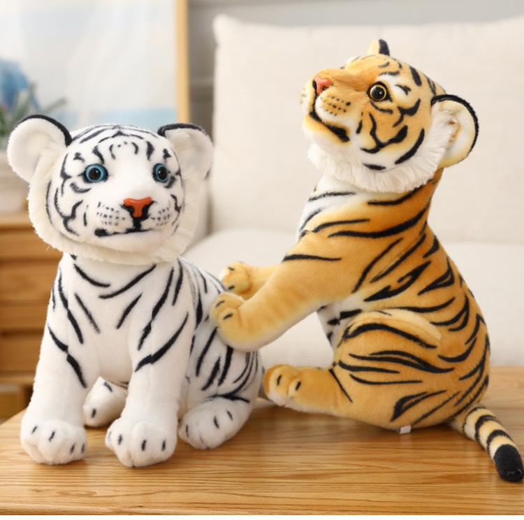 Baby Tiger Plush Toy Stuffed Soft Wild Animal Forest Tiger Pillow Dolls For Kids Birthday Gift 25Cm
