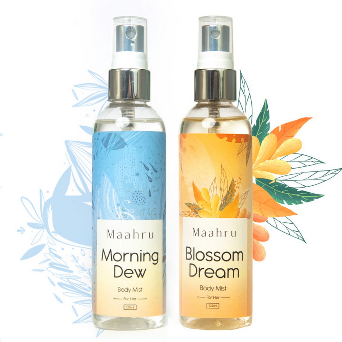 Maahru - Pack Of 2 - 125ml Body Mists - Morning Dew & Blossom Dream