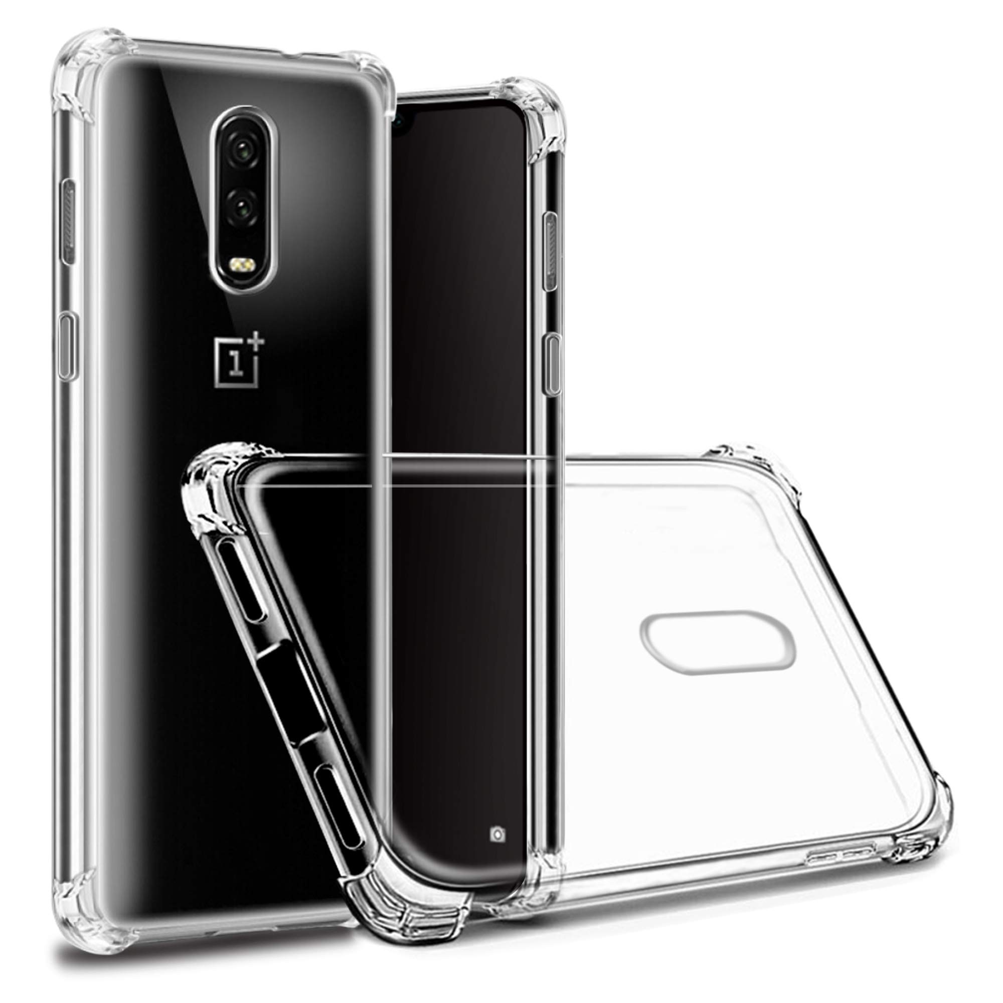 ZXLZKQ Cover per OnePlus 10T (6.7 ), 2 Pezzi Slim Anti-Graffio X Antiurto Morbido Silicone Case, Trasparente TPU Bumper Protettiva Custodia per OnePlus 10T - Clear + Clear