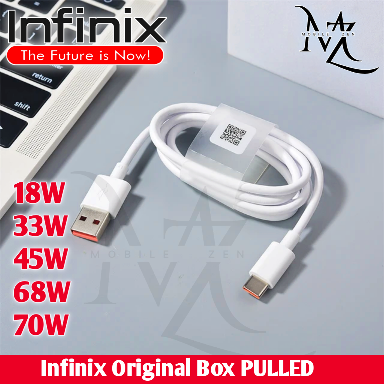 Original Infinix Type-C Fast Charging Cable 70W 68W 45W 33W USB C Data Cord for Note 40 30 20 Hot 40 Pro