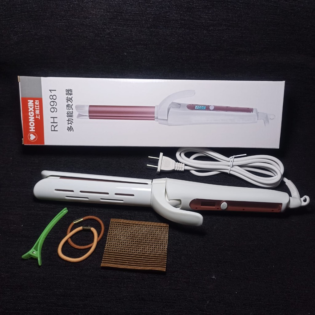 HONGXIN RH 9981 Hair Curling Iron Hair Straightener 2 in 1 Digital Temperature Control Multistyler Daraz.pk