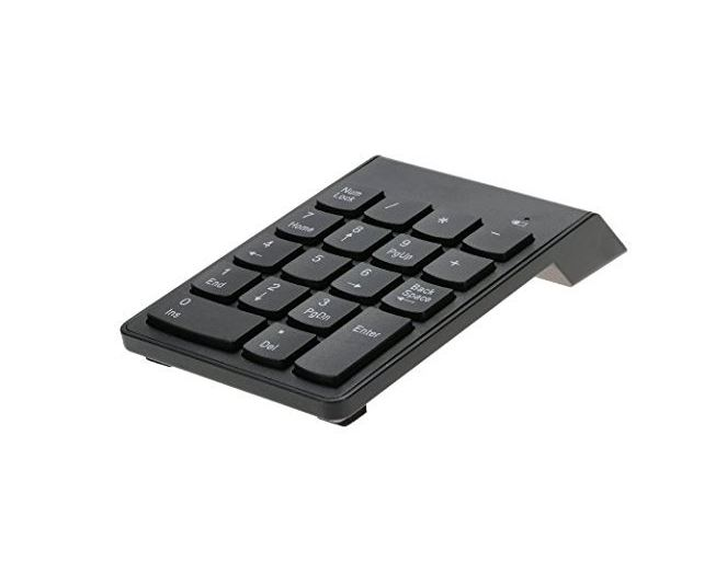 Wireless USB Numeric Keypad 19 Keys Portable External Numpad Keyboard Digital Number Pad for Laptop PC Computer Office Accounting Use
