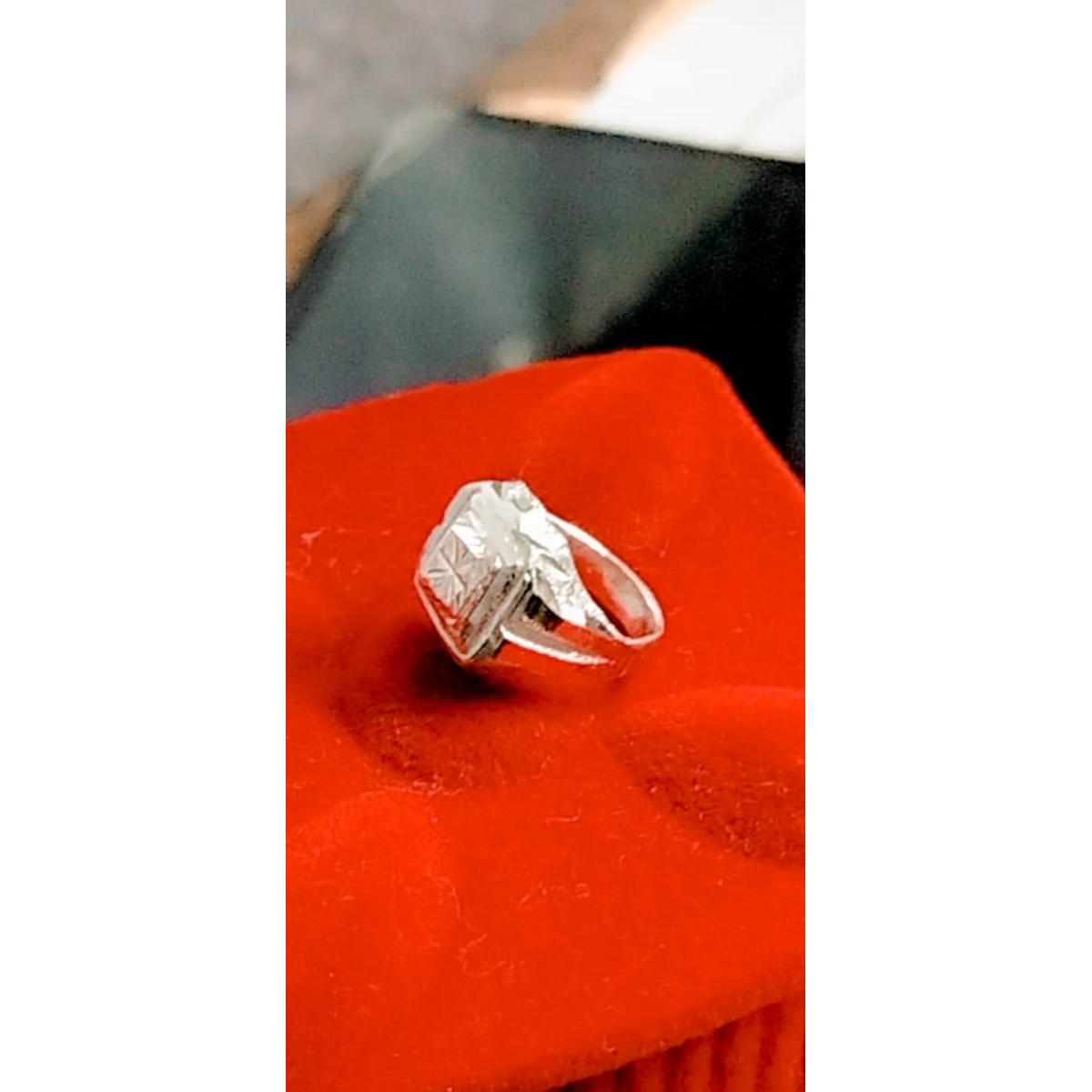 Italian Diamond Silver Ring Pure Chandi Ring - Homely.pk