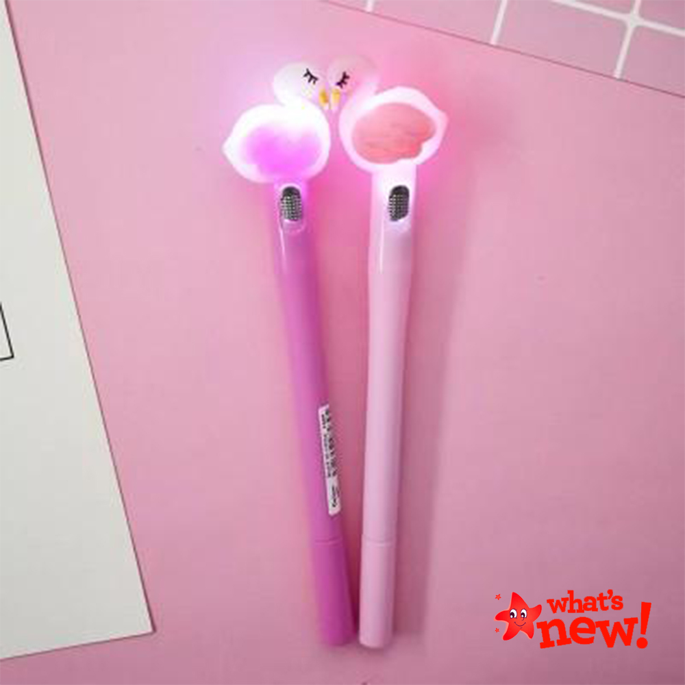 Cute Swan With Led Light Gel Pen For Kids School Office Stationery Gifts