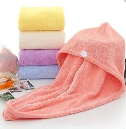 Bindas Collection 1 Piece Quick Dry Bath Hair Drying Towel Head Wrap Hat Super Absorbent Shower Cap For Women And For Girls
