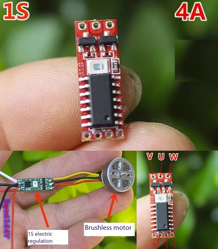 Micro brushless ESC 1S 4A brushless motor driver mini quadcopter drone ESC