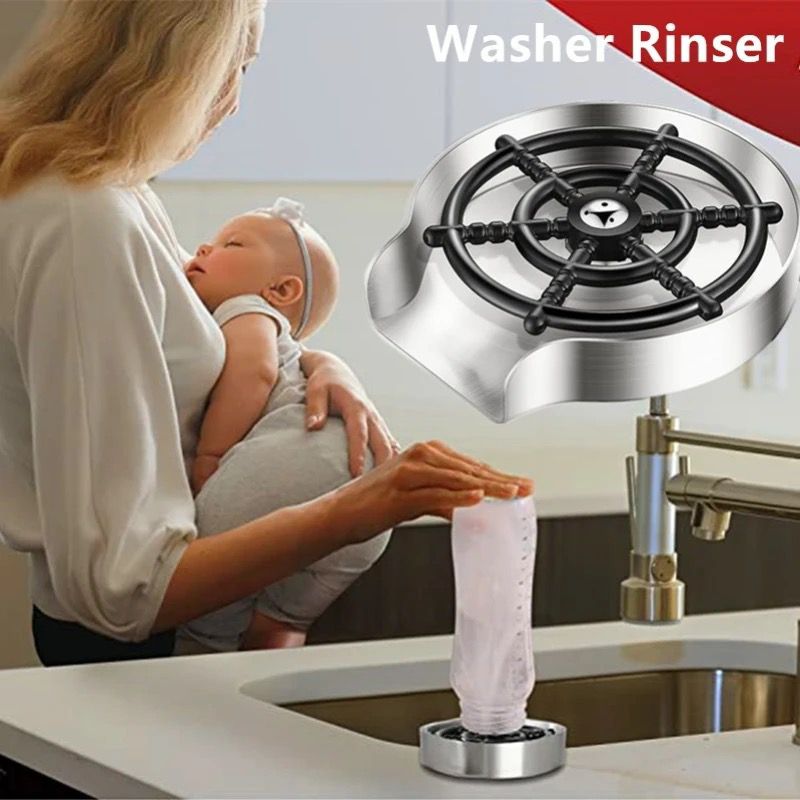 Washer Rinser Glass Rinser For Kitchen Sink Glass Rinser, Metal Bottle Washer For ...