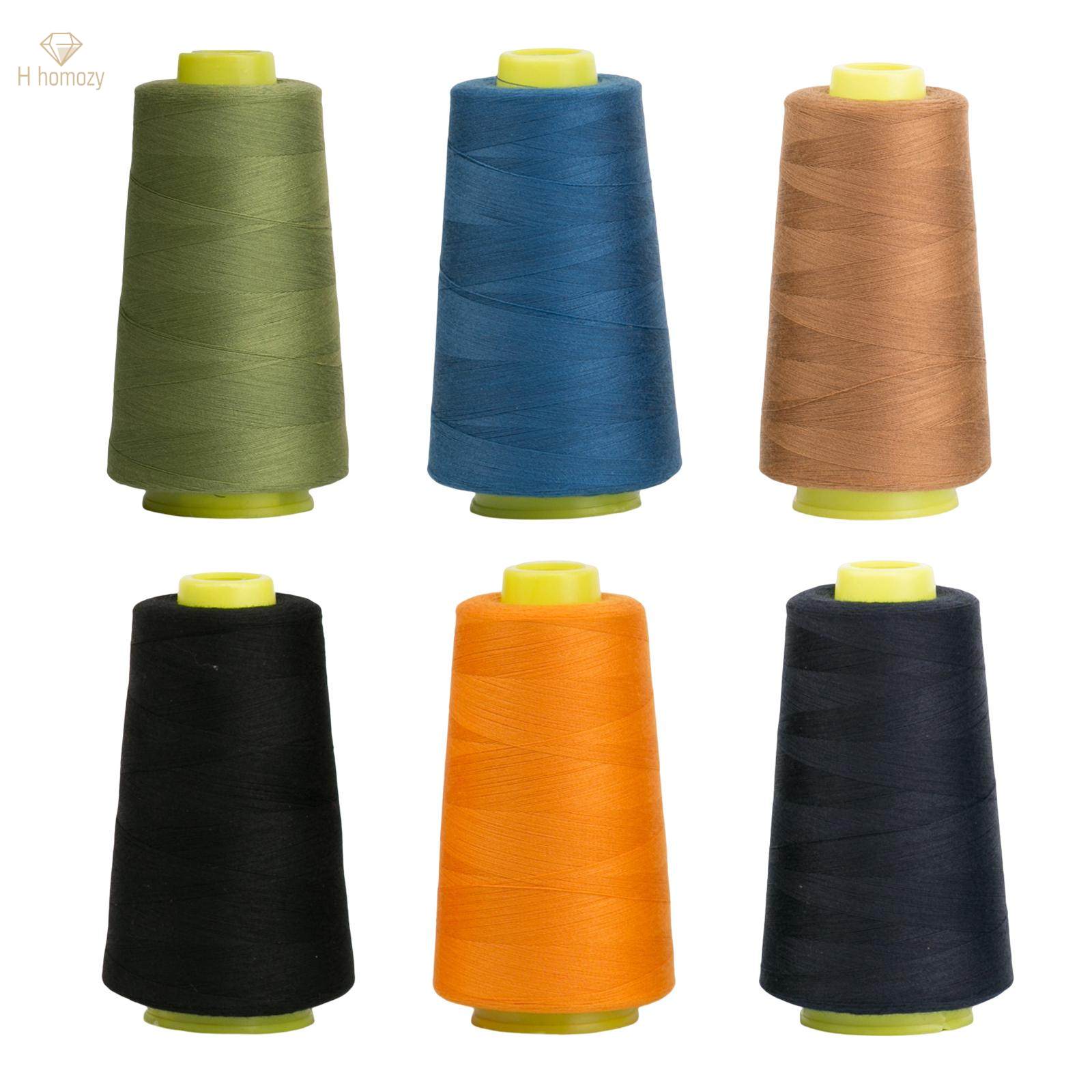 Polyester Sewing Thread Embroidery High Strength 3000 Yards Each Spool ...