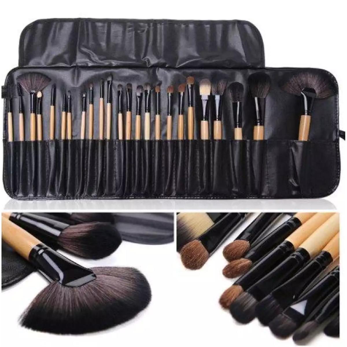 24 Pcs professional Makeup Eyebrow Shadow Cosmetic Brush Set Kit with pouch