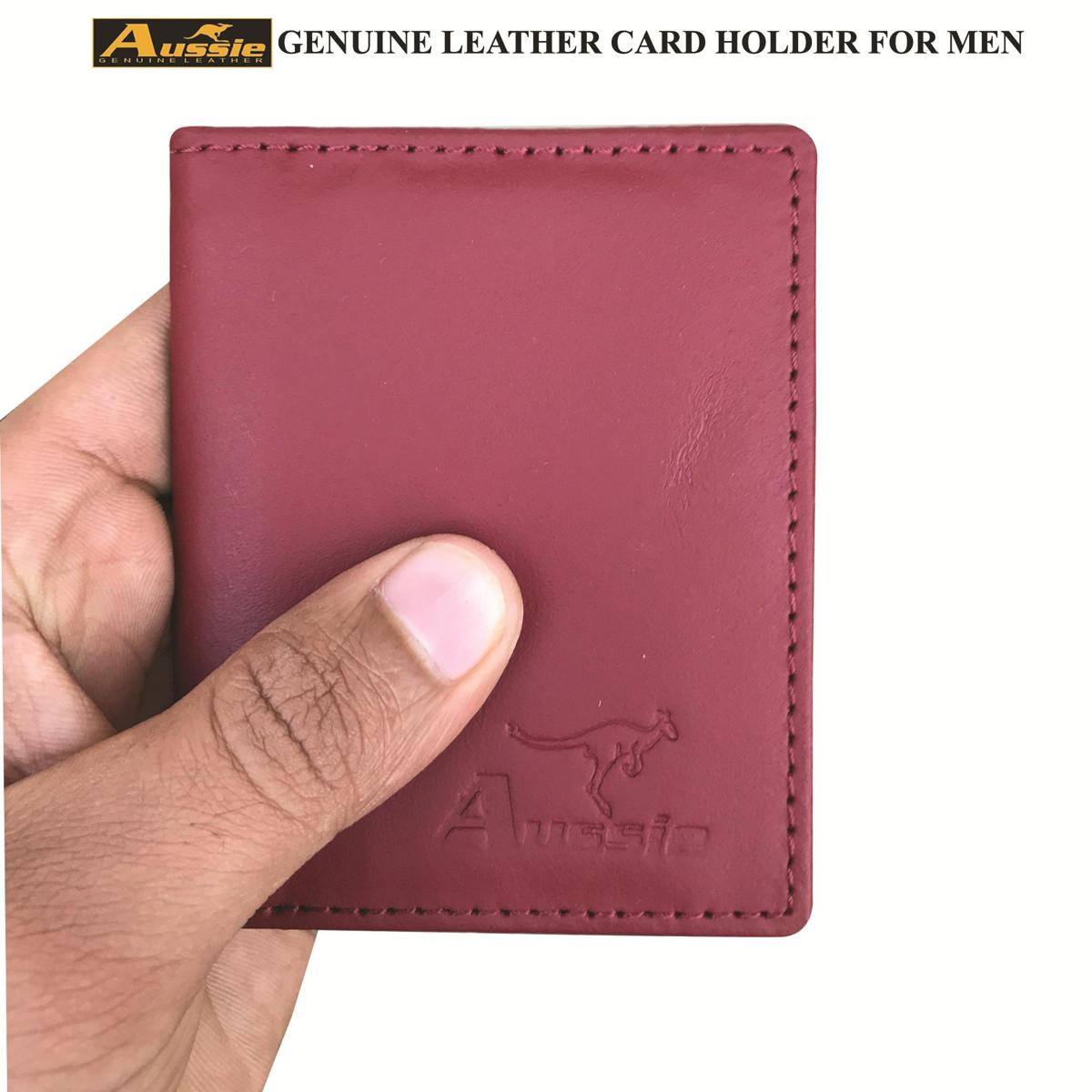Card Holder-Genuine Leather Maroon (SAME DAY DISPATCH) Delivery time 2 to 4 Working Days