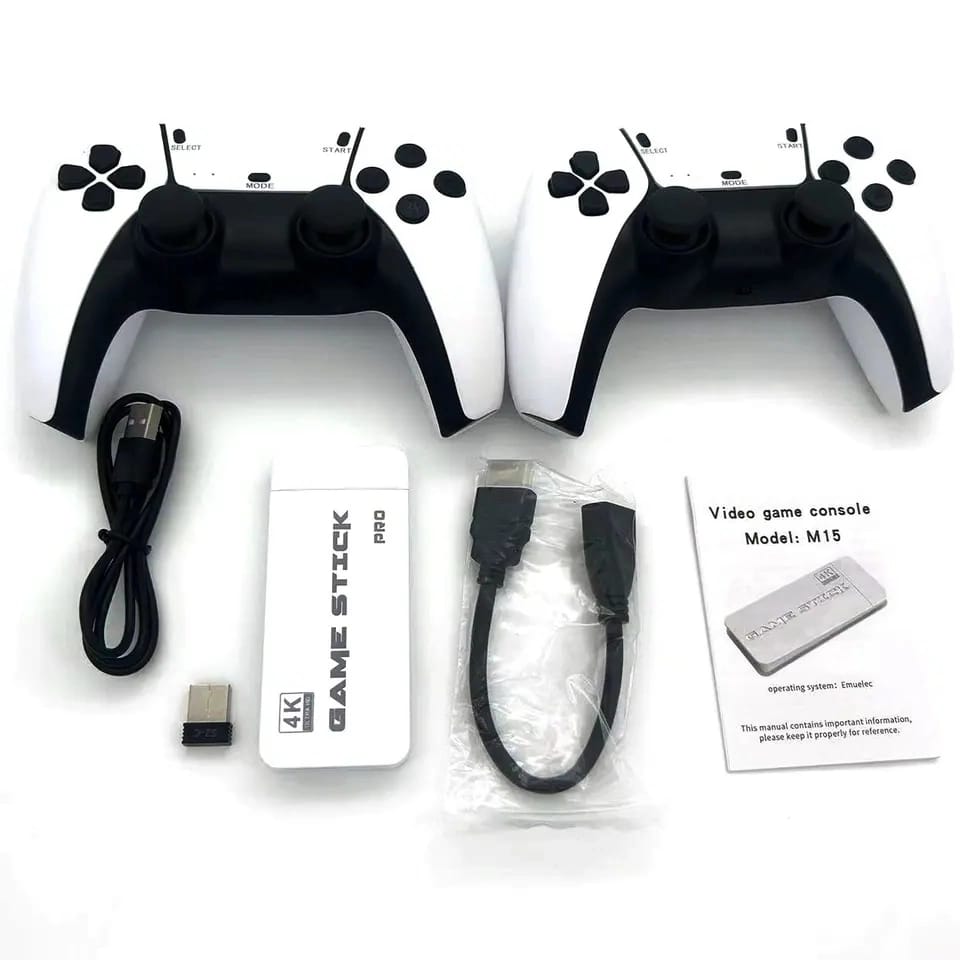 M15 Video Game Stick TV Handheld Game Console Wireless Gamepads Video Game M15 64G 20,000+ Retro Game M 15 HD Output Two-player Easily Play And Fun