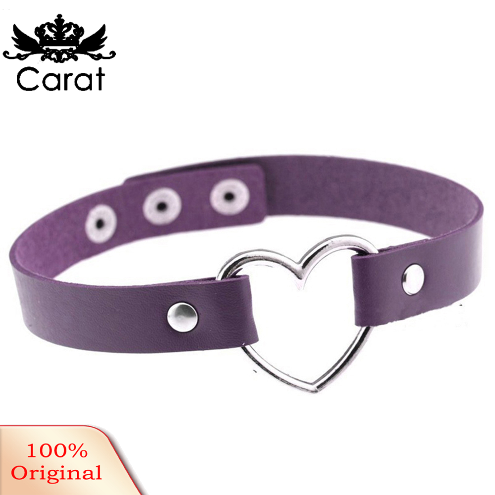 leather heart collar