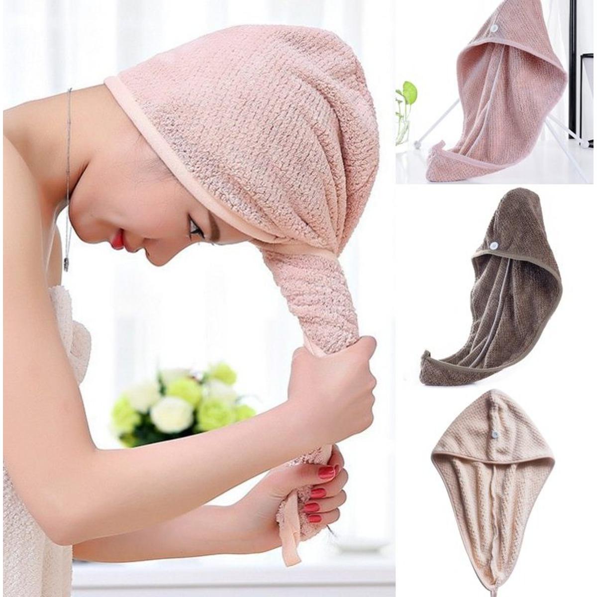 Best quality hair dryer cap towel , bath cap towels for girls/ Hair Turbie twist/ towel for long hair head towel magic towel wrap hair cap for after shower cotton towel soft fabric turban towel hair care smooth growth price in Pakistan