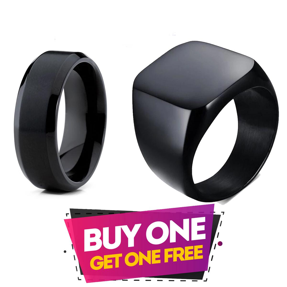 Black Punk Ring & Titanium Rings For Man & Woman