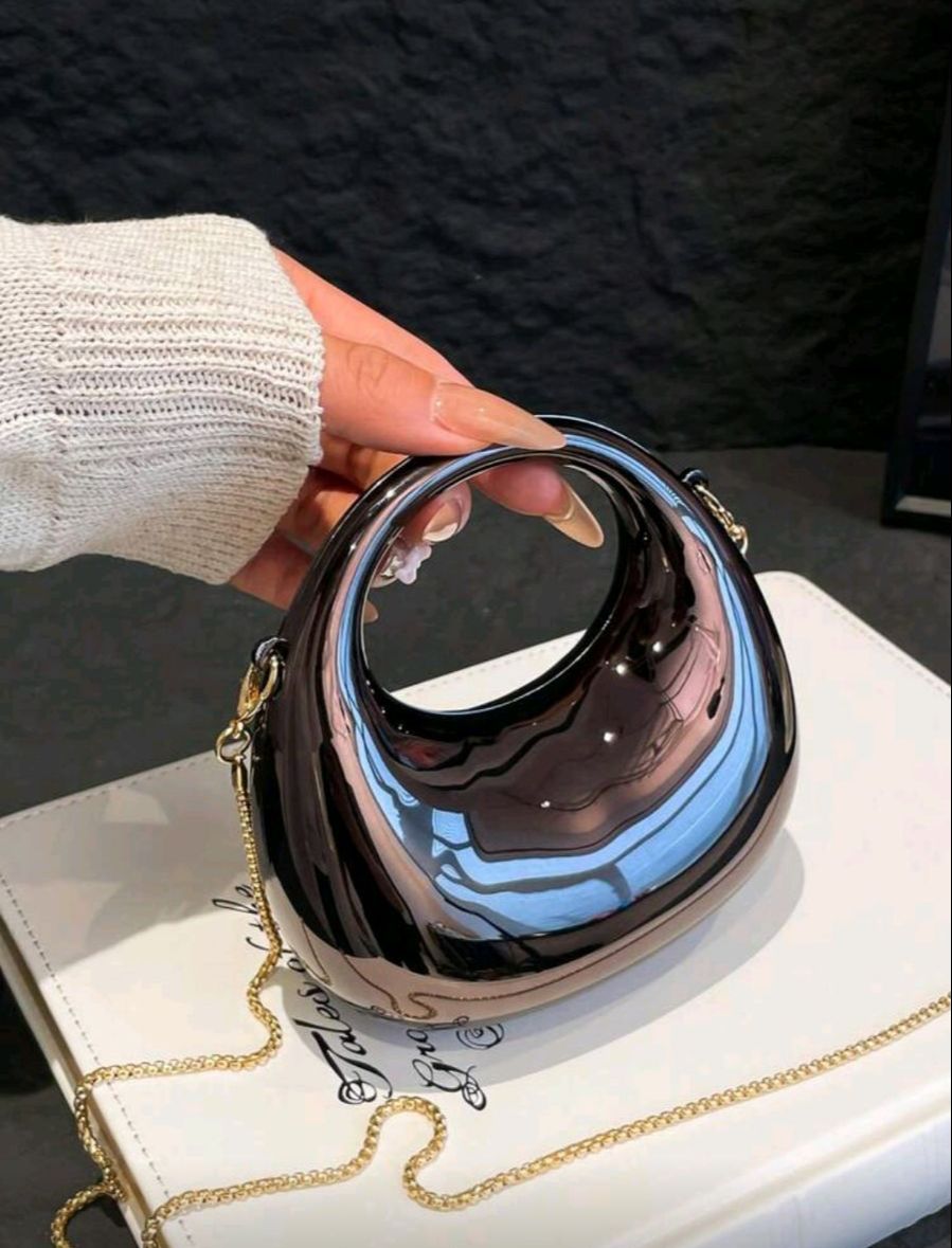 New Acrylic Moon Shaped Mini Clutch for Women | Luxury Evening Handbag | Eid Festival, Party, Wedding & Formal Fashion Purse