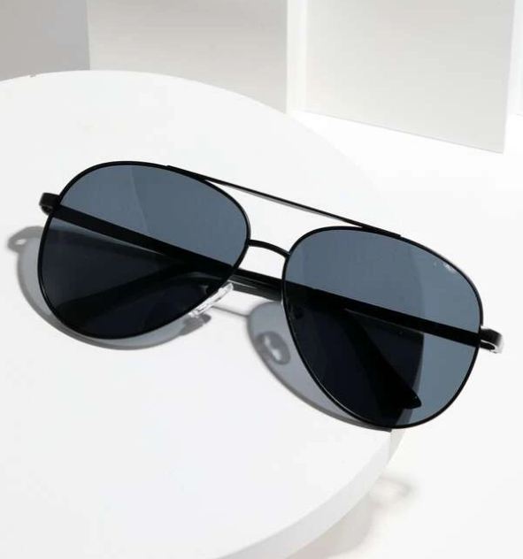 High Quality Black Aviator Sunglasses with box