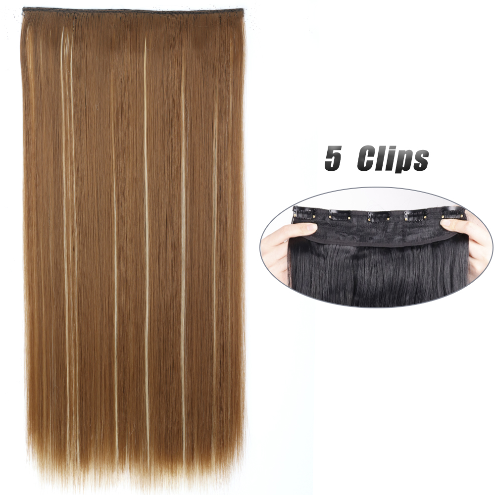 Elegant 5 Clips In Straight Hair Extension