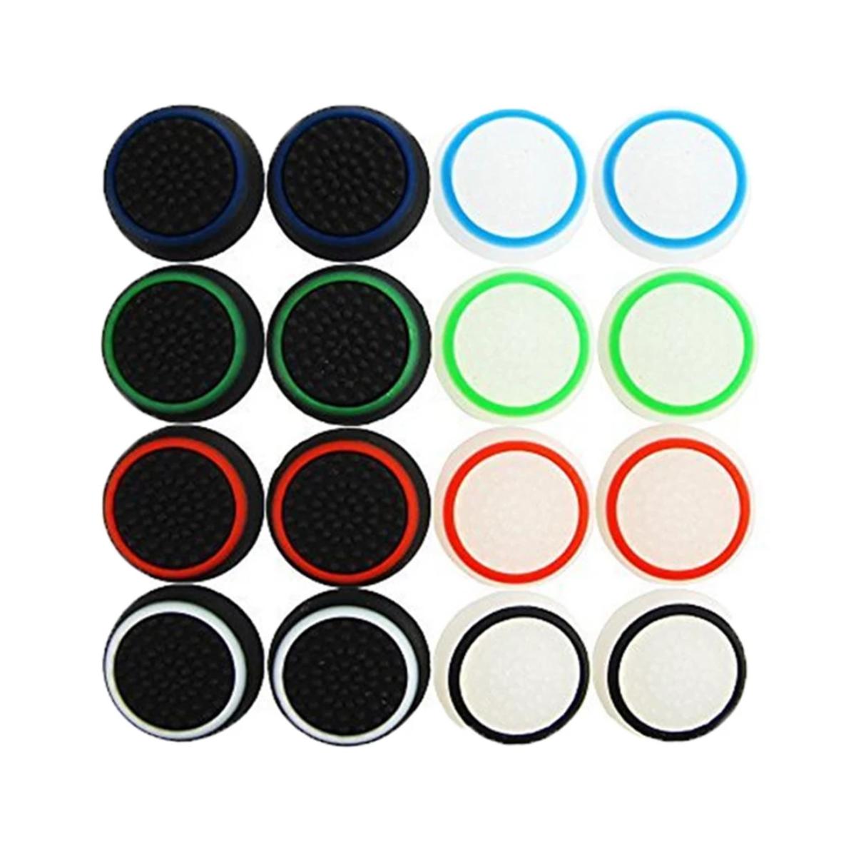 Gaming Controller Thumb Grip Caps Black White Design for PS3 PS4 PS5 Xbox