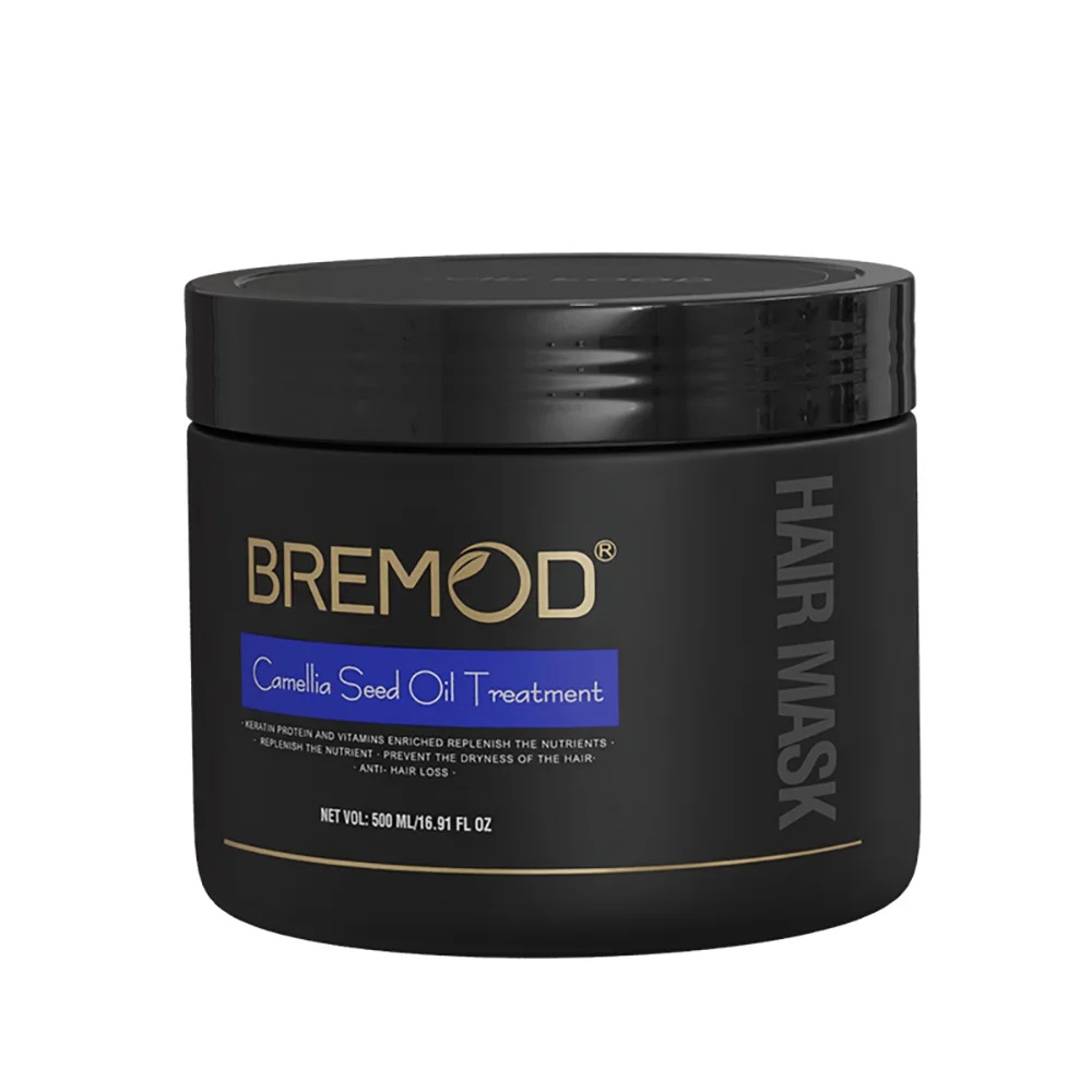 Bremod Hair Treatment Mask: Vitamin B5 & Keratin, Collagen and Argan Oil, Camellia Seed Oil, Wheat Protein 500ml