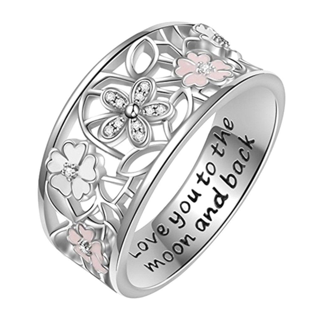 I love you to the moon and back promise on sale ring