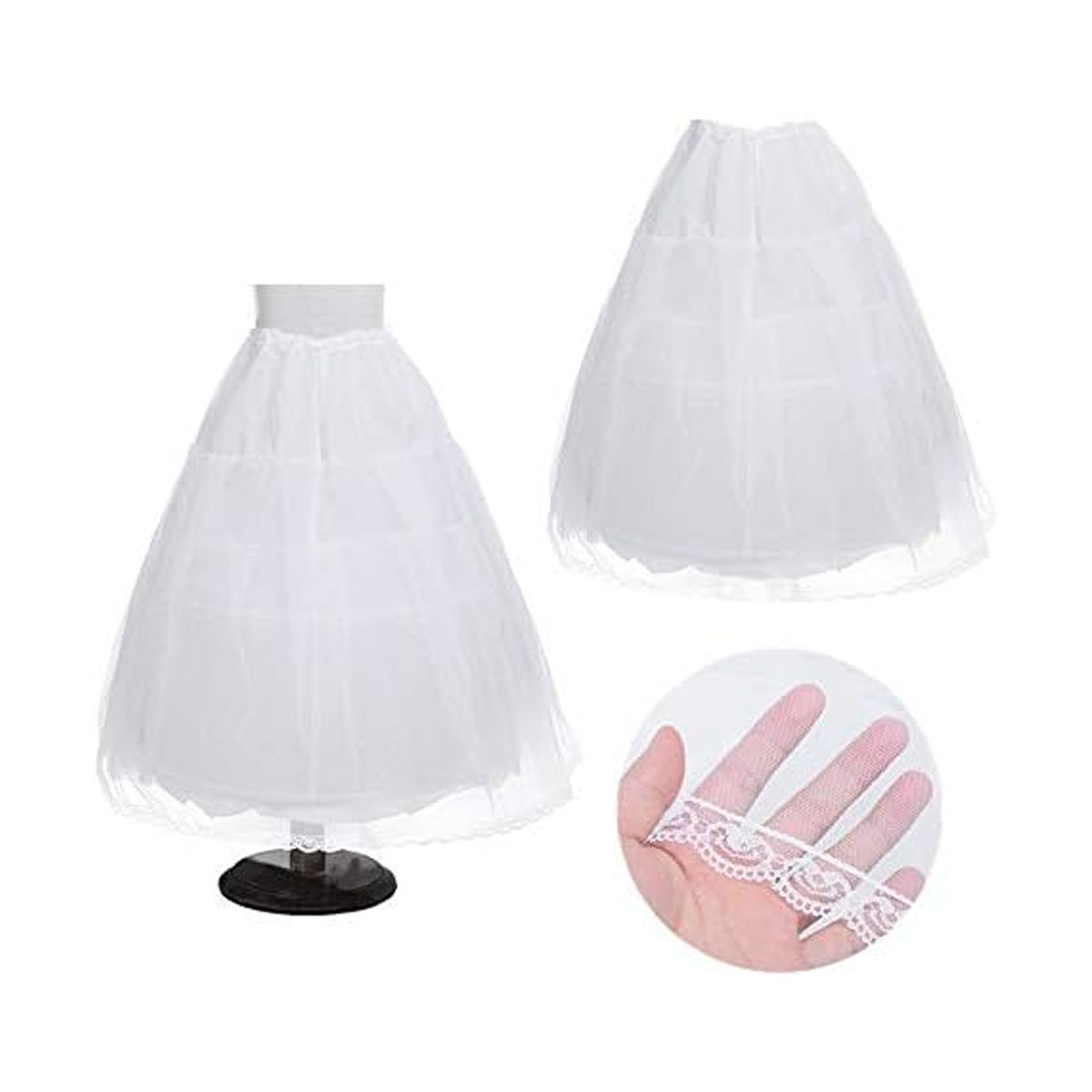2-Layer Cancan Skirt for Lehenga, Maxi, Sharara, Frock - Available in 32 to 46 Inches Length