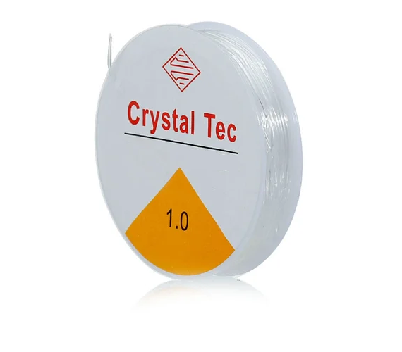 Crystal Tec - Elastic Stretch Crystal String Cord - Pack of 1 - Sizes - 0.5 mm | 0.6 mm | 0.7 mm | 0.8 mm | 1.0 mm | Used in Jewelry Making Bracelet Beading Thread DIY Projects