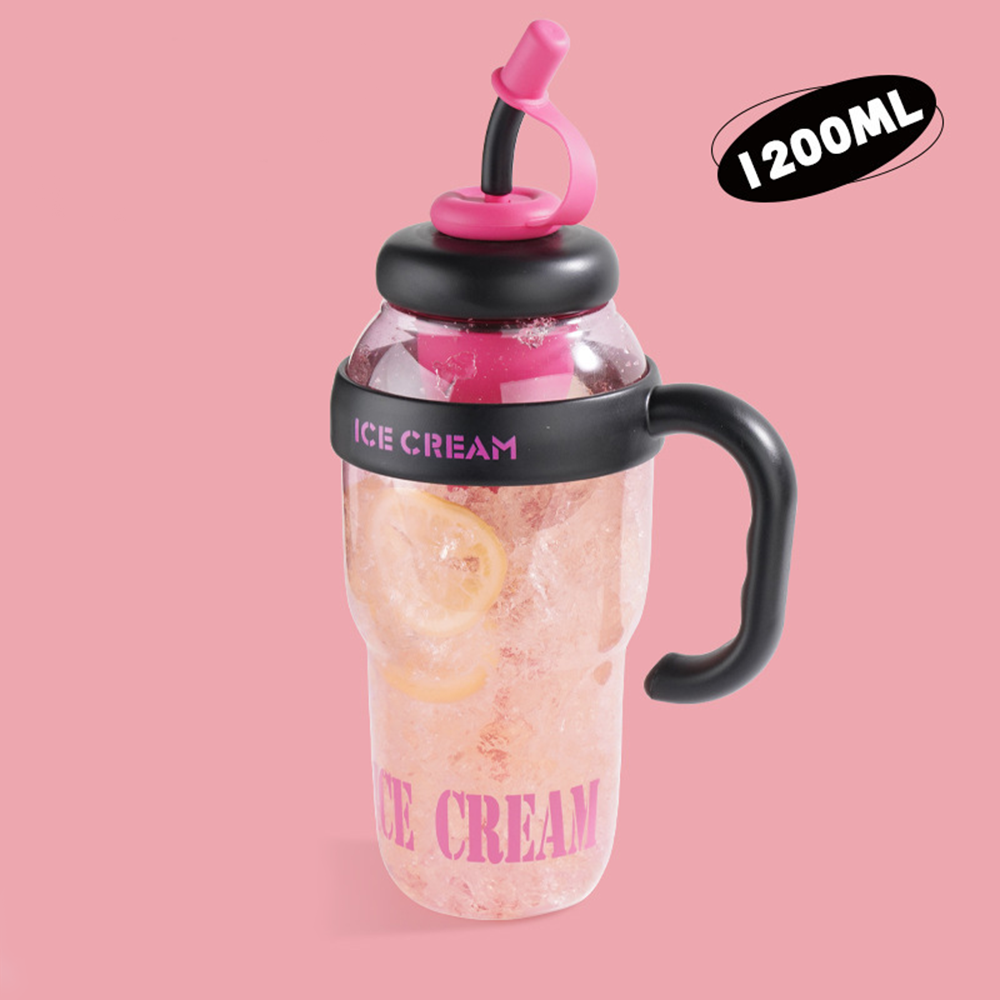 Summer Sport Water Bottle With Tea Infuser Straw Cover Handle Cute Plastic Ice Coffee Milk Tea Juice Travel Drink Bottle Jug 10 Summer Sport Water Bottle With Tea Infuser Straw Cover Handle Cute Plastic Ice Coffee Milk Tea Juice Travel Drink Bottle Jug