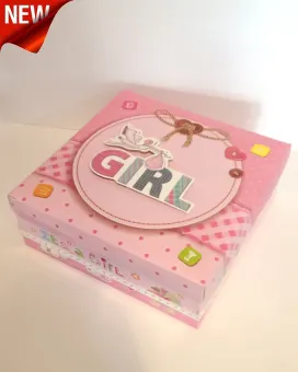 baby girl announcement boxes