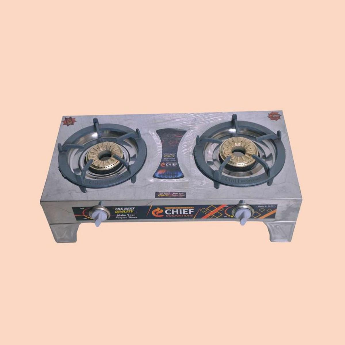 Chief Innovation Double Burner Gas Stove Model No 777 Daraz.pk