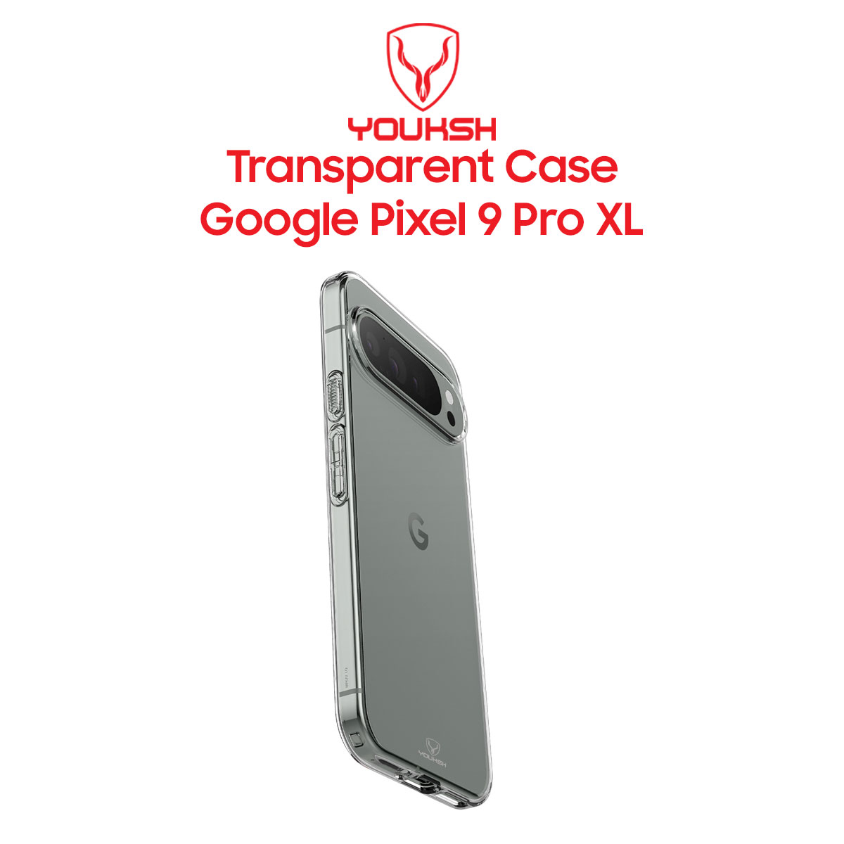 YUXING Panda Handyhülle Für Google Pixel 9 Pro XL – Transparent, Stoßfest, Mit Lanyard-Loch