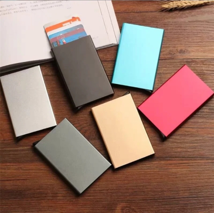 Automatic Metal Pop Up Card Holder Wallet for Men and Woman Slim wallet  Small Card holder