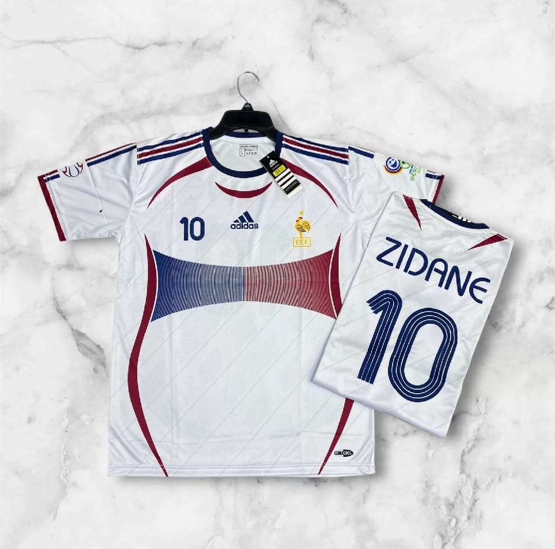 Zidane France 2006 Worldcup Away football jersey - Retro zidane jersey