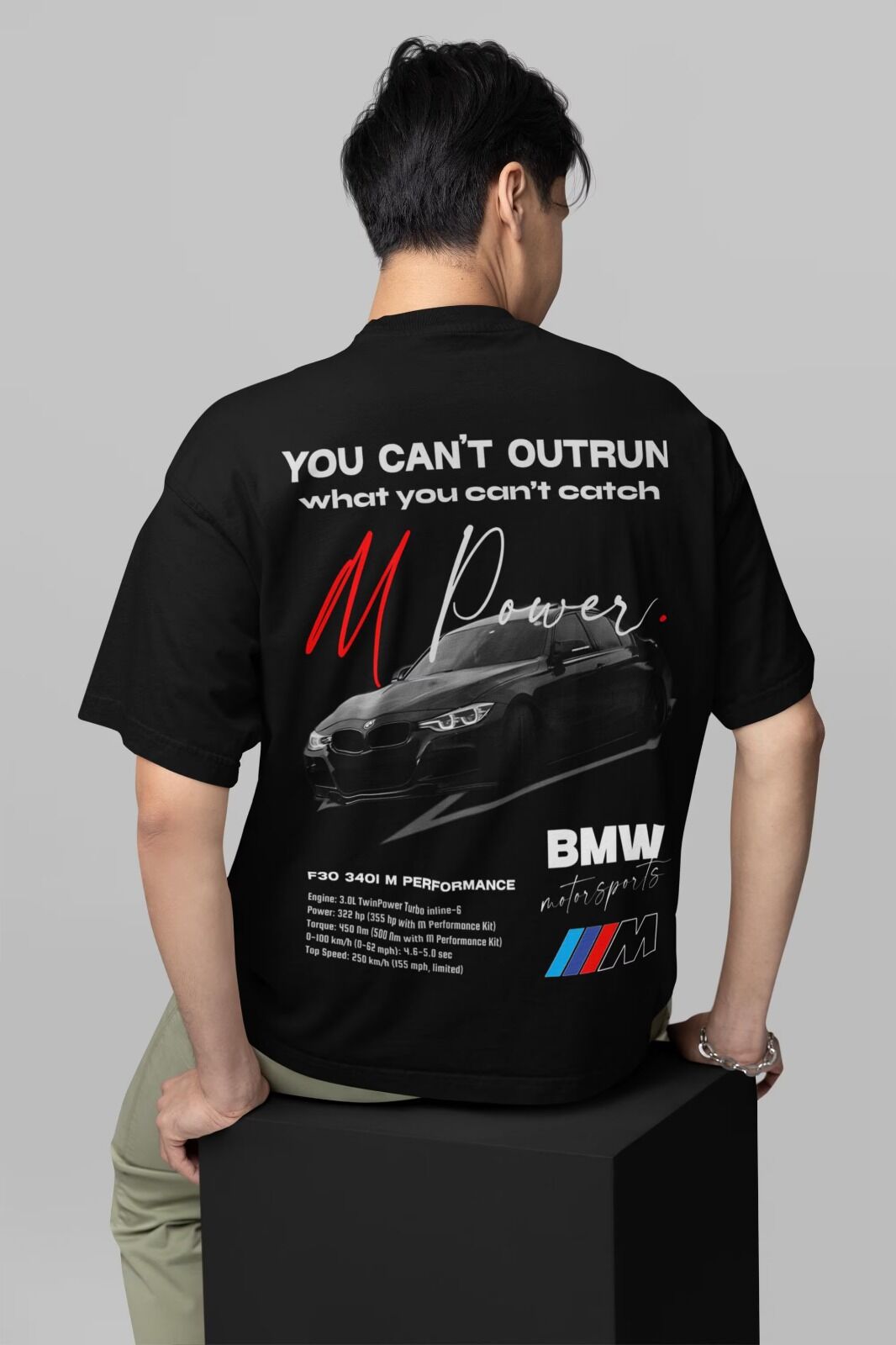 BMW M Power Oversized T-Shirt for Men & Women | Premium Streetwear Graphic Tee
