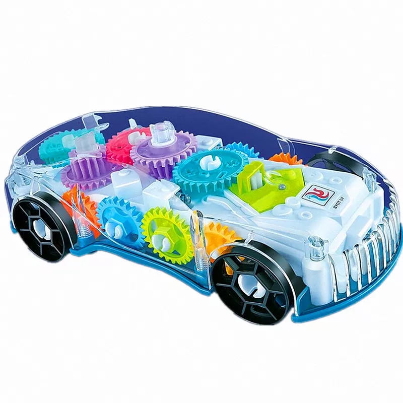 Transparent 3D Concept Gear Racing Car with lighting & Sound Toy for Kids